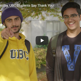 On Giving Tuesday, students say Thank You!